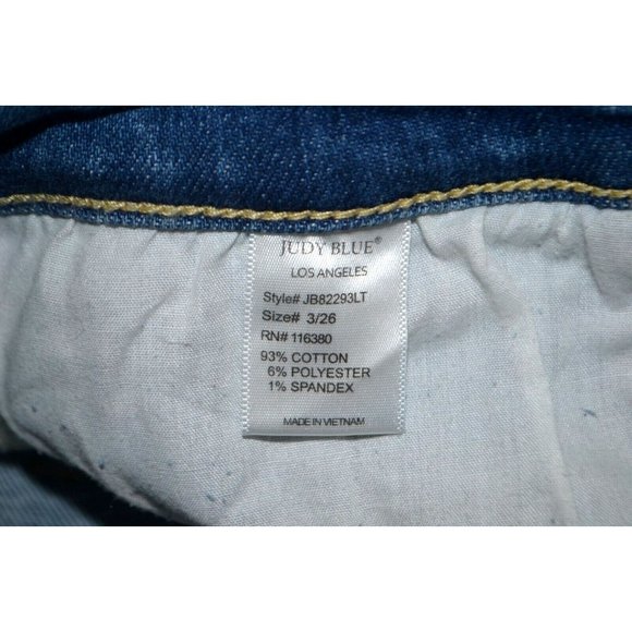 JUDY BLUE Women's Bleach Destroyed High Rise Skinny Jeans SIZE‎ 3 Light Wash - Picture 10 of 10